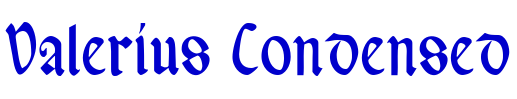 Valerius Condensed шрифт